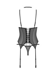 Donarella corset et string - Noir NP
