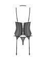 Donarella corset et string - Noir NP