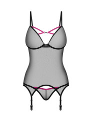 Novenes corset et string - Noir