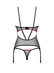 Novenes corset et string - Noir