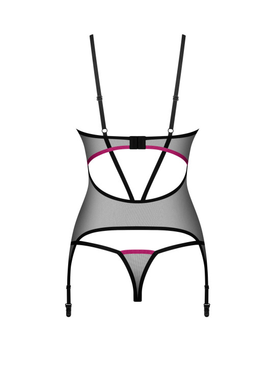 Novenes corset et string - Noir