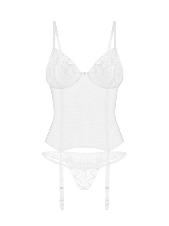 Alissium corset et string - Blancs