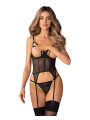 Euridia corset et string - Noirs