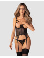Euridia corset et string - Noirs
