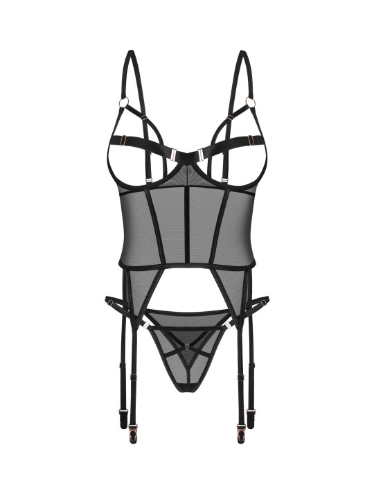 Euridia corset et string - Noirs