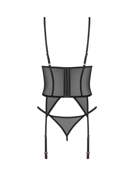 Euridia corset et string - Noirs