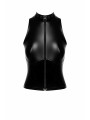 F324 Glam Top wetlook avec corset en vinyle