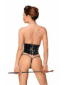 F193 corset en PVC avec laçage réglable dans le dos