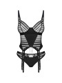 Lune Bellis corset et string - Noirs
