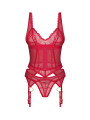 Cupide Desir corset et string - Rouge