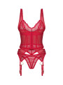 Cupide Desir corset et string - Rouge
