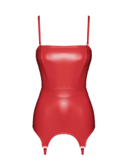 F368 Bombshell Corset porte jarretelles rouge féroce