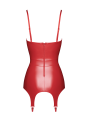 F368 Bombshell Corset porte jarretelles rouge féroce