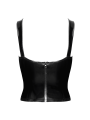 F379 Dominae Corset Top en PVC lacé sur l'avant