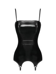 F381 Dominae Venom Corset porte jarretelles en PVC