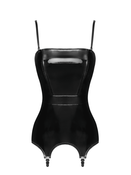 F381 Dominae Venom Corset porte jarretelles en PVC
