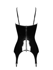 F381 Dominae Venom Corset porte jarretelles en PVC