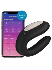 Double Joy - Noir Stimulateur connecté pour couple Satisfyer