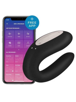 Double Joy - Noir Stimulateur connecté pour couple Satisfyer