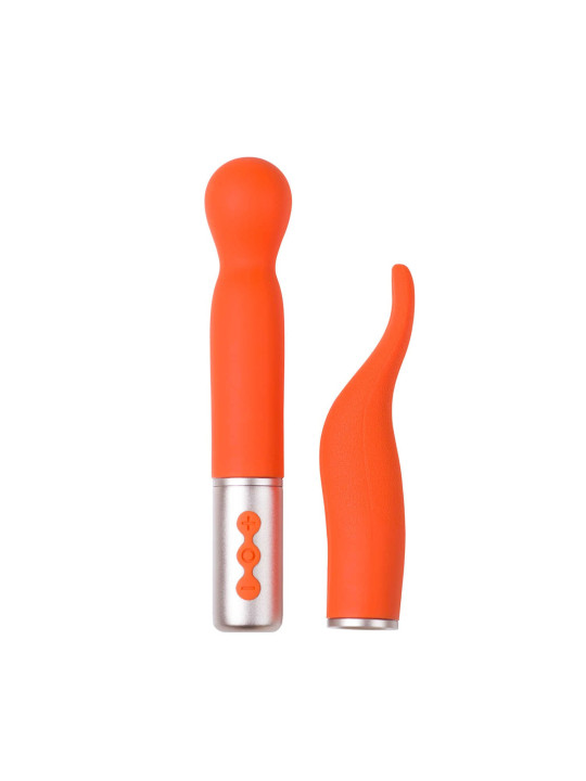 Partschinite - The naughty collection - Vibromasseur à tête interchangeable Orange