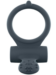 Cockring Vibrant Power Clit + - Noir