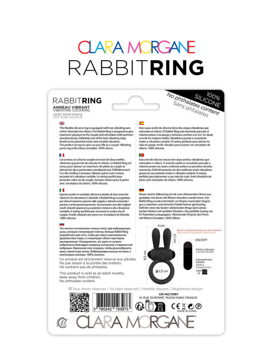 Rabbit Ring Clara Morgane - Noir