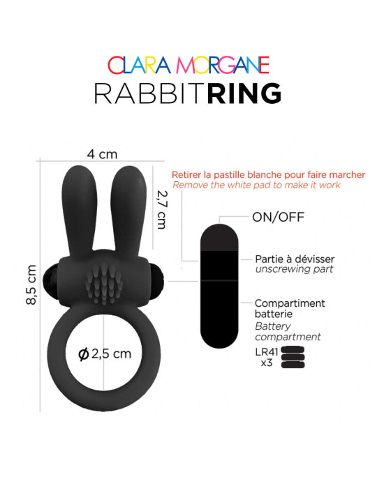 Rabbit Ring Clara Morgane - Noir