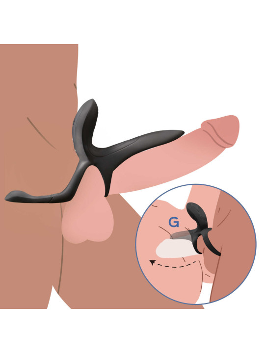 PLEASURE PIVOT Vibromasseur pour couples contrôlé par application - Noir