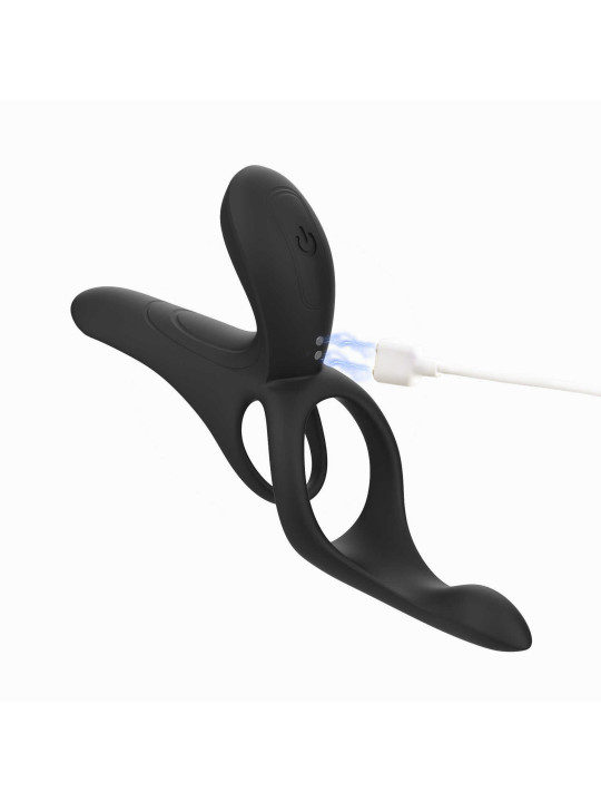 PLEASURE PIVOT Vibromasseur pour couples contrôlé par application - Noir
