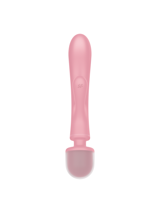 Triple lover Rabbit et Wand Satisfyer - Rose