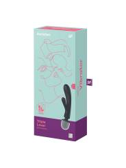 Triple lover Rabbit et Wand Satisfyer - Noir