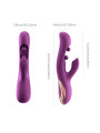 Gem vibromasseur rabbit avec capteurs de pression et application Violet