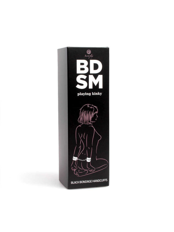 Menottes de bondage noires - Secret play - BDSM collection