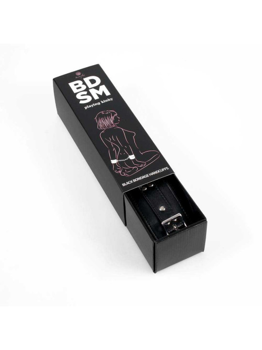 Menottes de bondage noires - Secret play - BDSM collection