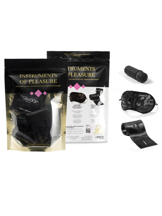Coffret Plaisir - Masque, liens sensuels, stimulateur, dosette