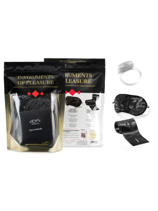 Coffret Plaisir - Masque, liens sensuels, cockring, dosette
