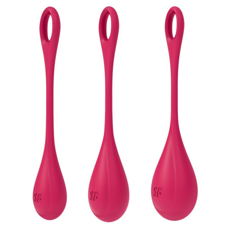 Yoni Power 1 - Set de 3 - Rouge Boules de Geisha Satisfyer