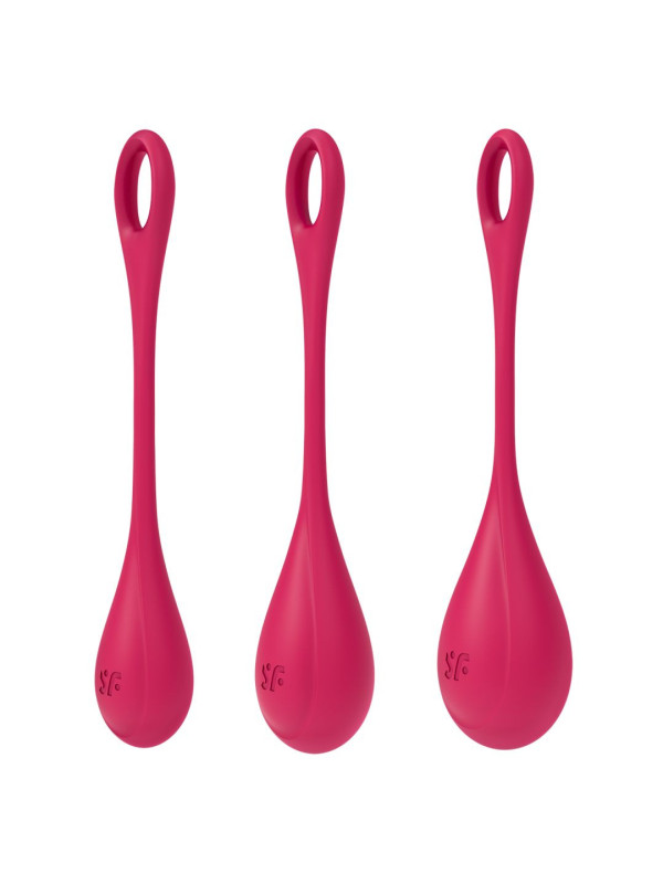 Yoni Power 1 - Set de 3 - Rouge Boules de Geisha Satisfyer