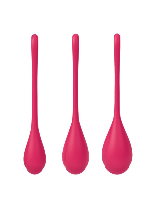 Yoni Power 1 - Set de 3 - Rouge Boules de Geisha Satisfyer