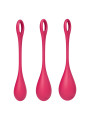 Yoni Power 1 - Set de 3 - Rouge Boules de Geisha Satisfyer