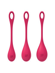 Yoni Power 1 - Set de 3 - Rouge Boules de Geisha Satisfyer