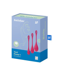 Yoni Power 1 - Set de 3 - Rouge Boules de Geisha Satisfyer