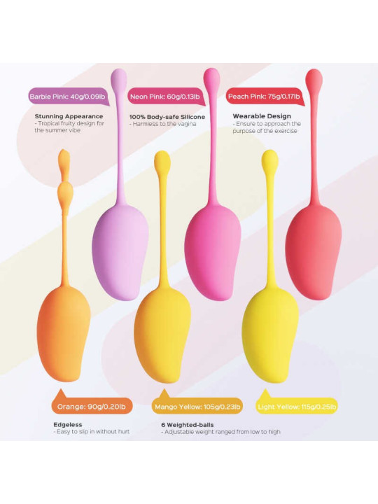 Mango - Set de 6 Boules de geisha