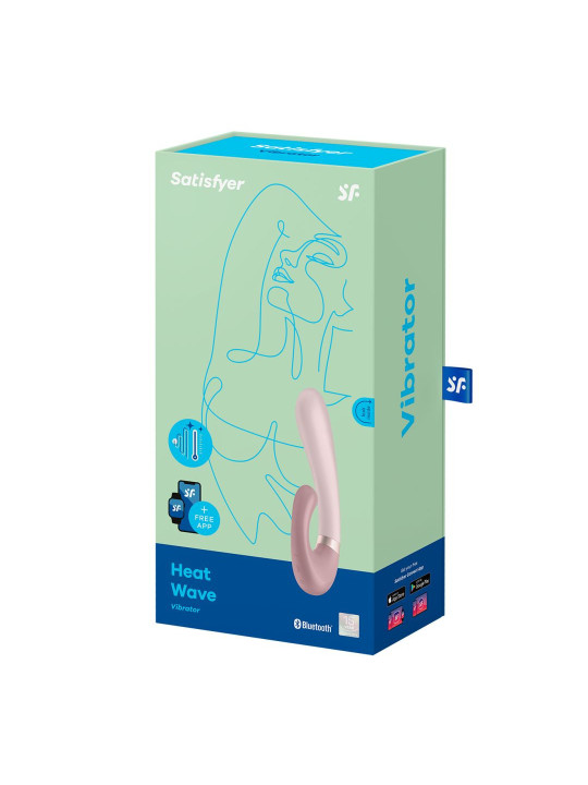 Heat Wave Connect App - Mauve Stimulateur clitoridien et Vibromasseur point G Satisfyer