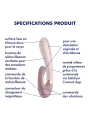 Heat Wave Connect App - Mauve Stimulateur clitoridien et Vibromasseur point G Satisfyer