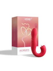 JOI THRUST 2 rouge - Vibromasseur point G - lèche-clitoris - va et vient contrôlé par application