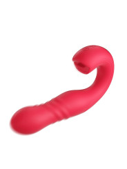 JOI THRUST 2 rouge - Vibromasseur point G - lèche-clitoris - va et vient contrôlé par application