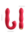 JOI THRUST 2 rouge - Vibromasseur point G - lèche-clitoris - va et vient contrôlé par application